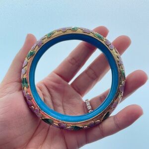 Floral Enamel Cloisonné Bangle